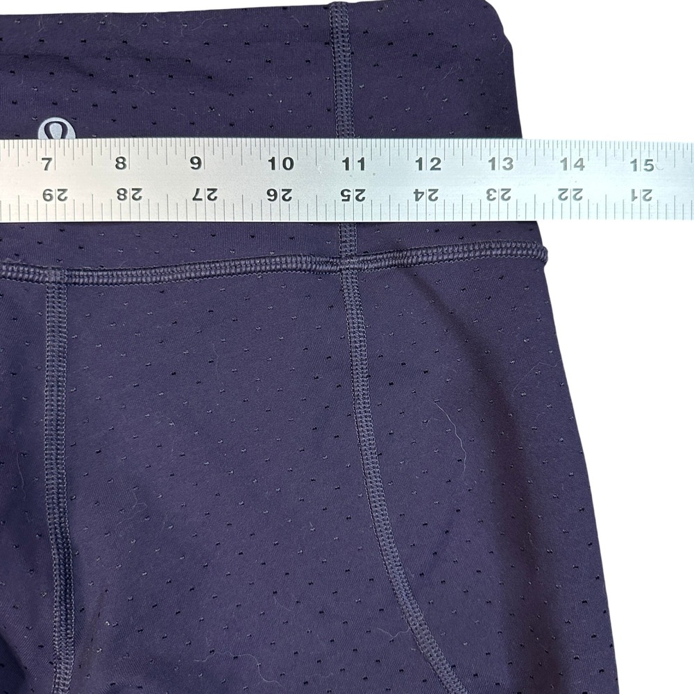 Lululemon High Times Pant Mesh Perforated Purple Crop Leggings Plum Size 4 - Picture 5 of 7